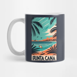 A Vintage Travel Art of Punta Cana - Dominican Republic Mug